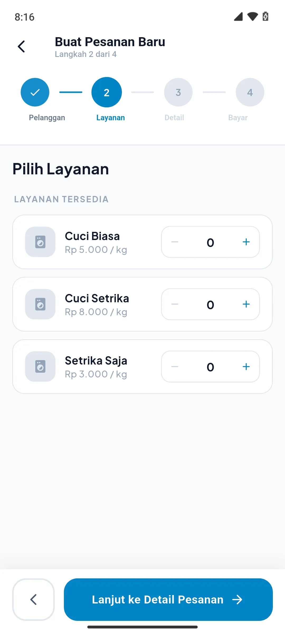 Pilih Layanan - frame 1